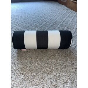 SUNBRELLA OUTDOOR BOLSTER LUMBAR 1 PILLOW Black White Stripe